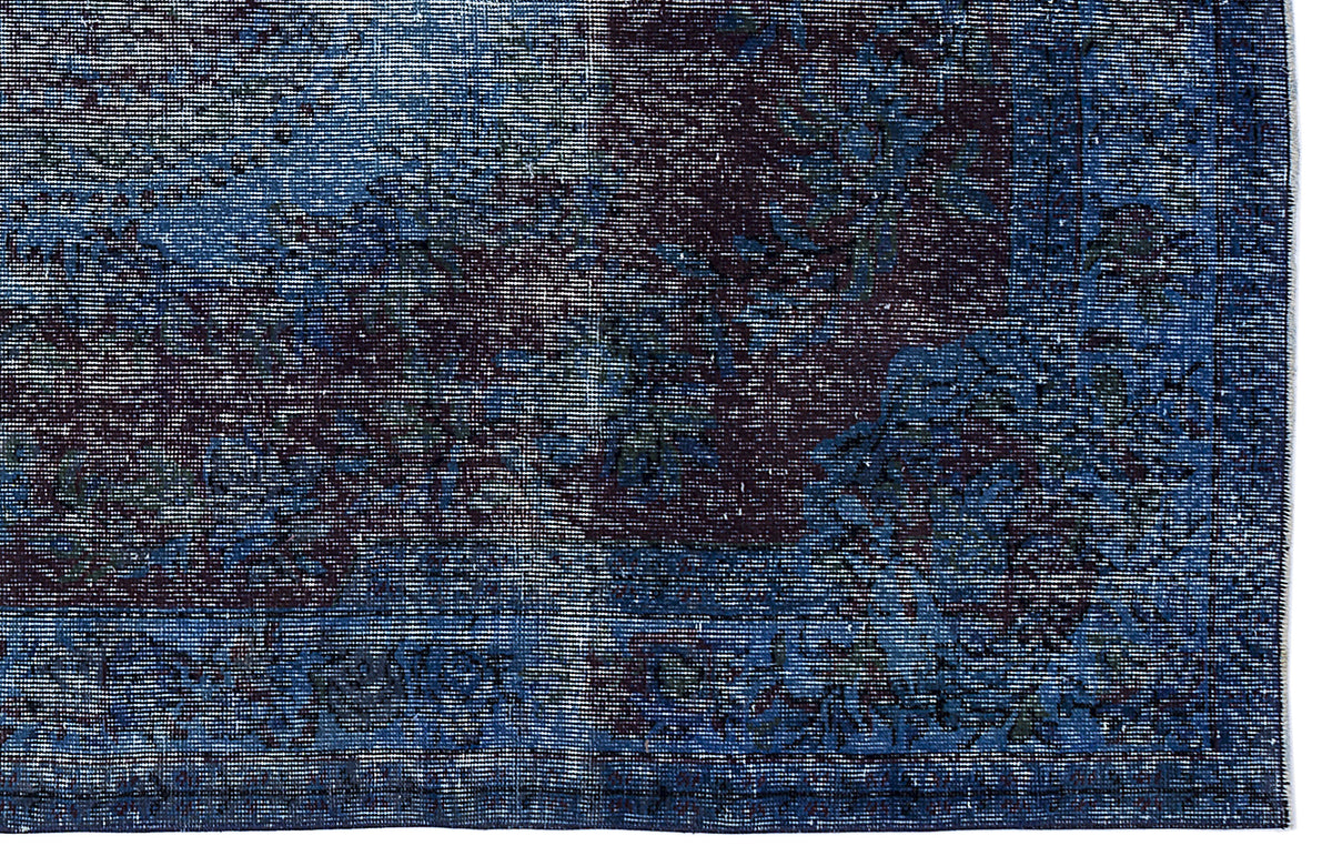 Turquoise  Over Dyed Vintage Rug 5&#39;11&#39;&#39; x 9&#39;5&#39;&#39; ft 181 x 288 cm