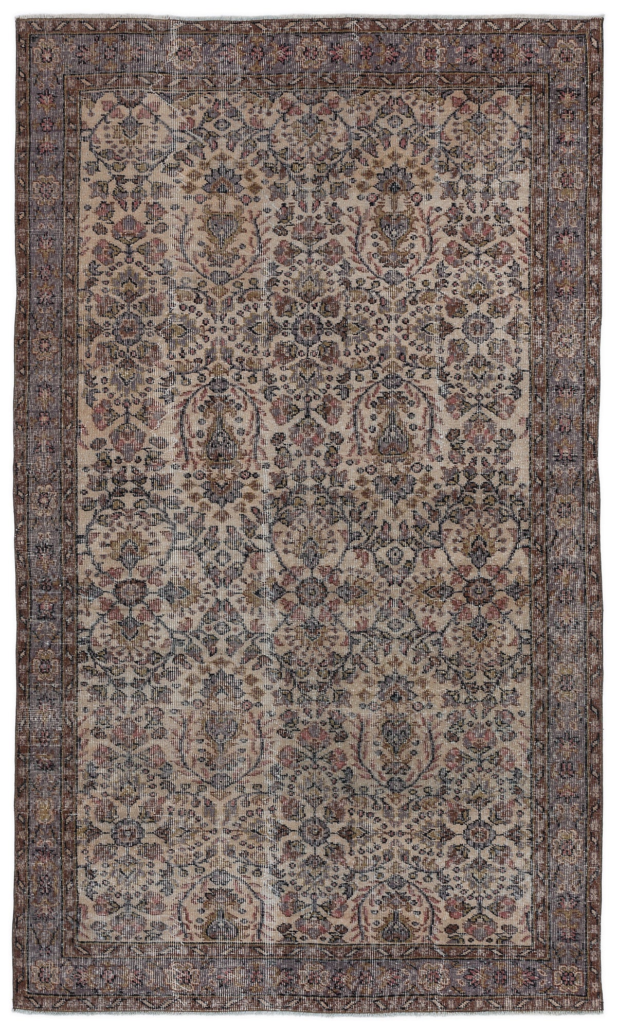 Naturel Over Dyed Vintage Rug 5&#39;1&#39;&#39; x 9&#39;0&#39;&#39; ft 154 x 275 cm