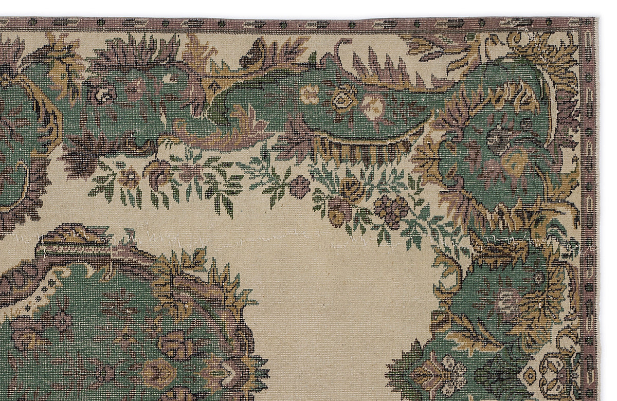 Naturel Over Dyed Vintage Rug 5&#39;6&#39;&#39; x 9&#39;5&#39;&#39; ft 168 x 288 cm