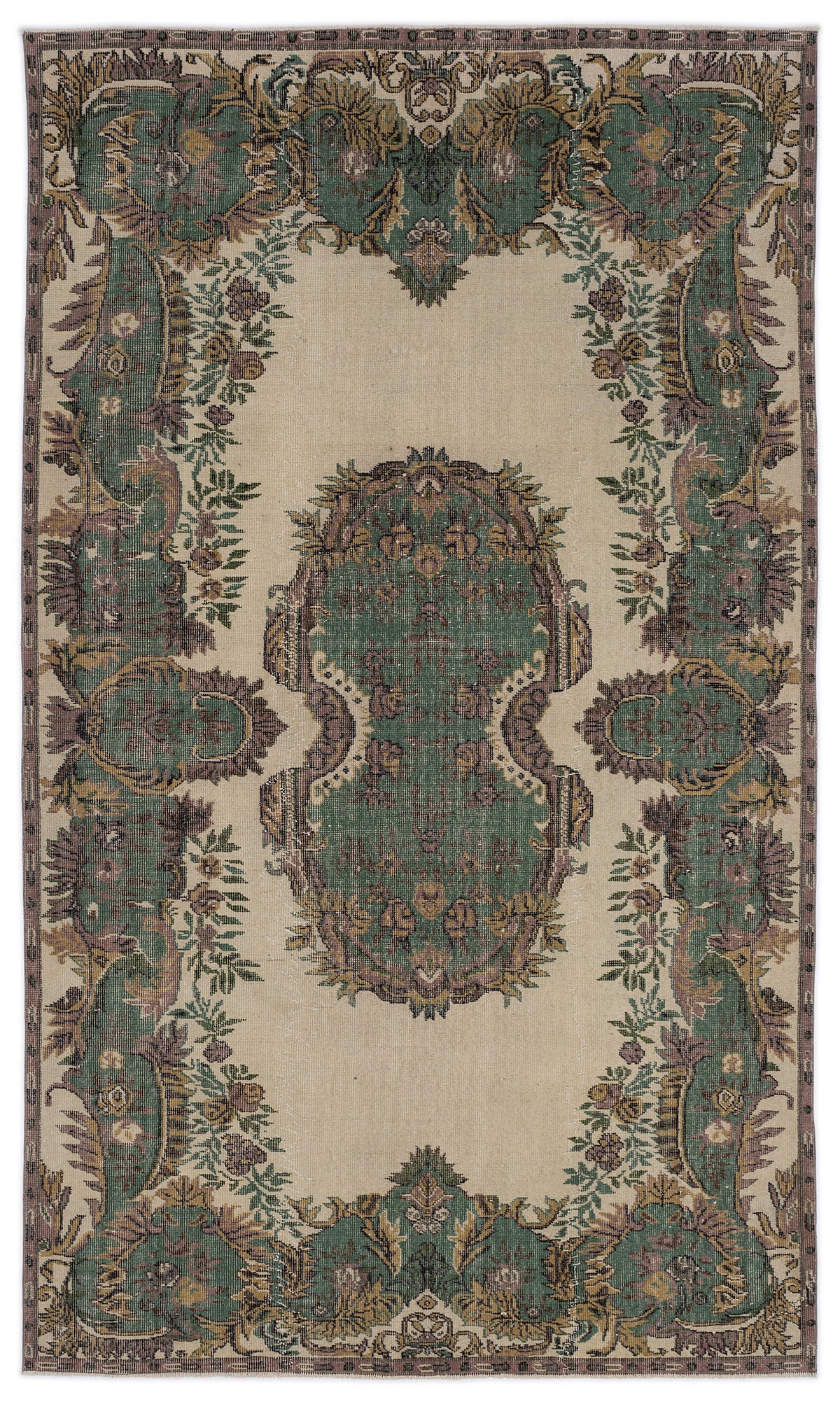 Naturel Over Dyed Vintage Rug 5&#39;6&#39;&#39; x 9&#39;5&#39;&#39; ft 168 x 288 cm