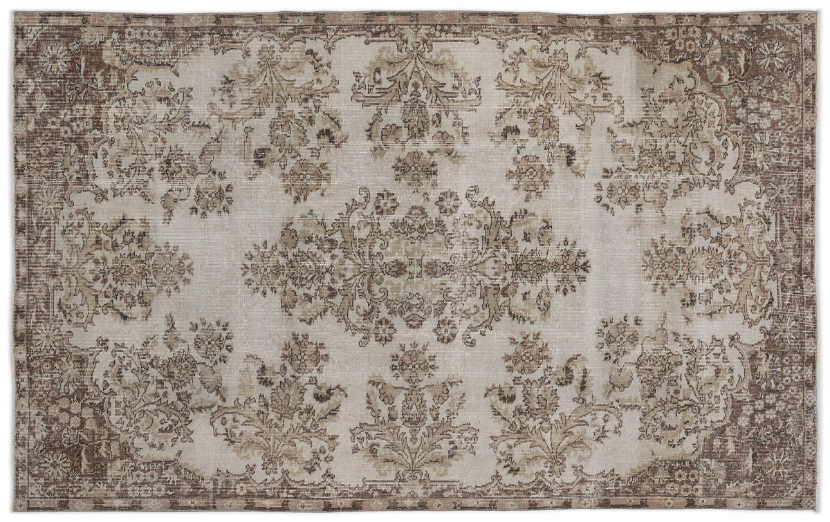 Naturel Over Dyed Vintage Rug 5&#39;11&#39;&#39; x 9&#39;5&#39;&#39; ft 180 x 286 cm