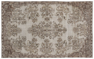 Naturel Over Dyed Vintage Rug 5'11'' x 9'5'' ft 180 x 286 cm