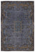 Blue Over Dyed Vintage Rug 6'3'' x 9'7'' ft 191 x 292 cm