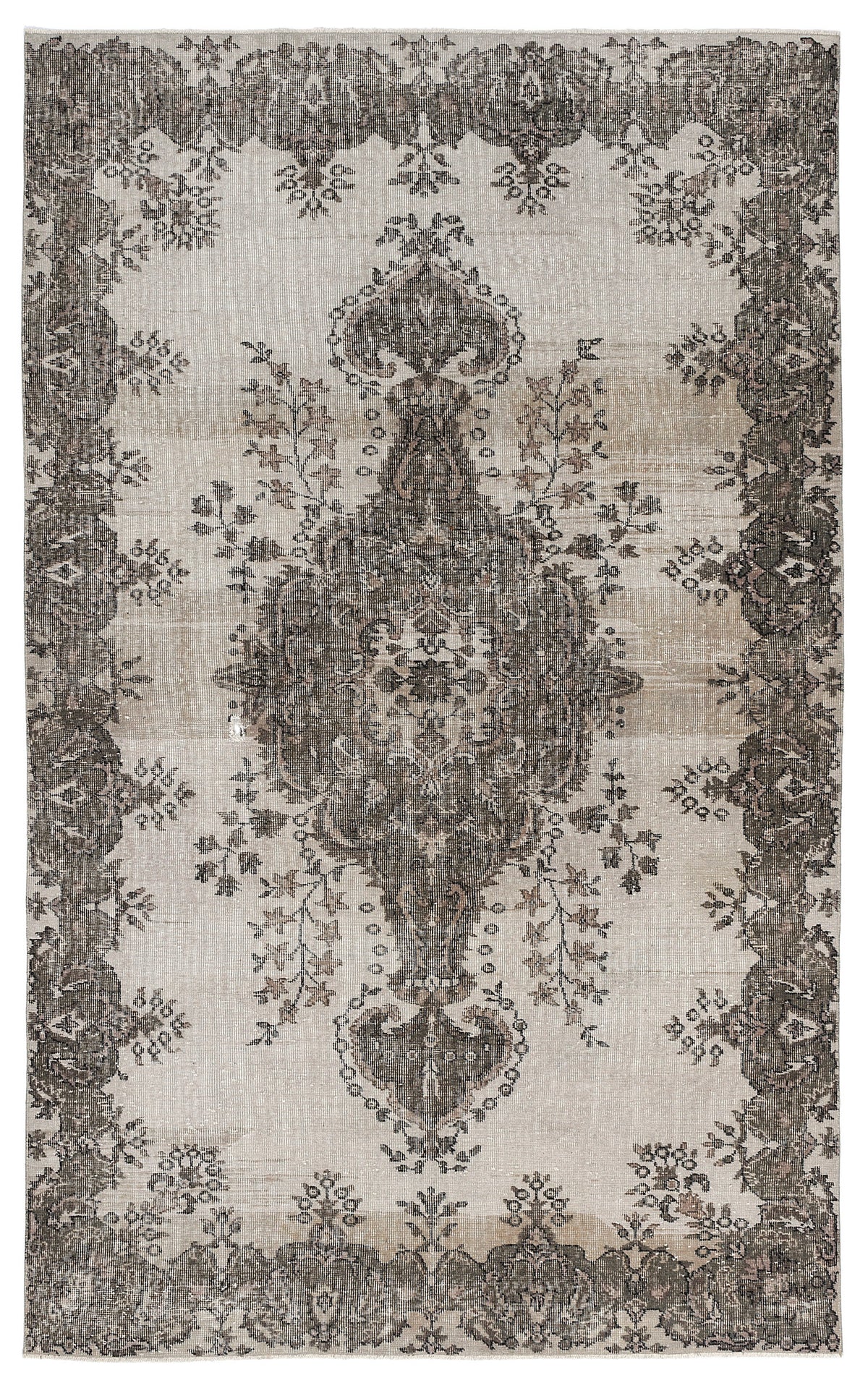 Naturel Over Dyed Vintage Rug 5&#39;9&#39;&#39; x 9&#39;5&#39;&#39; ft 176 x 286 cm