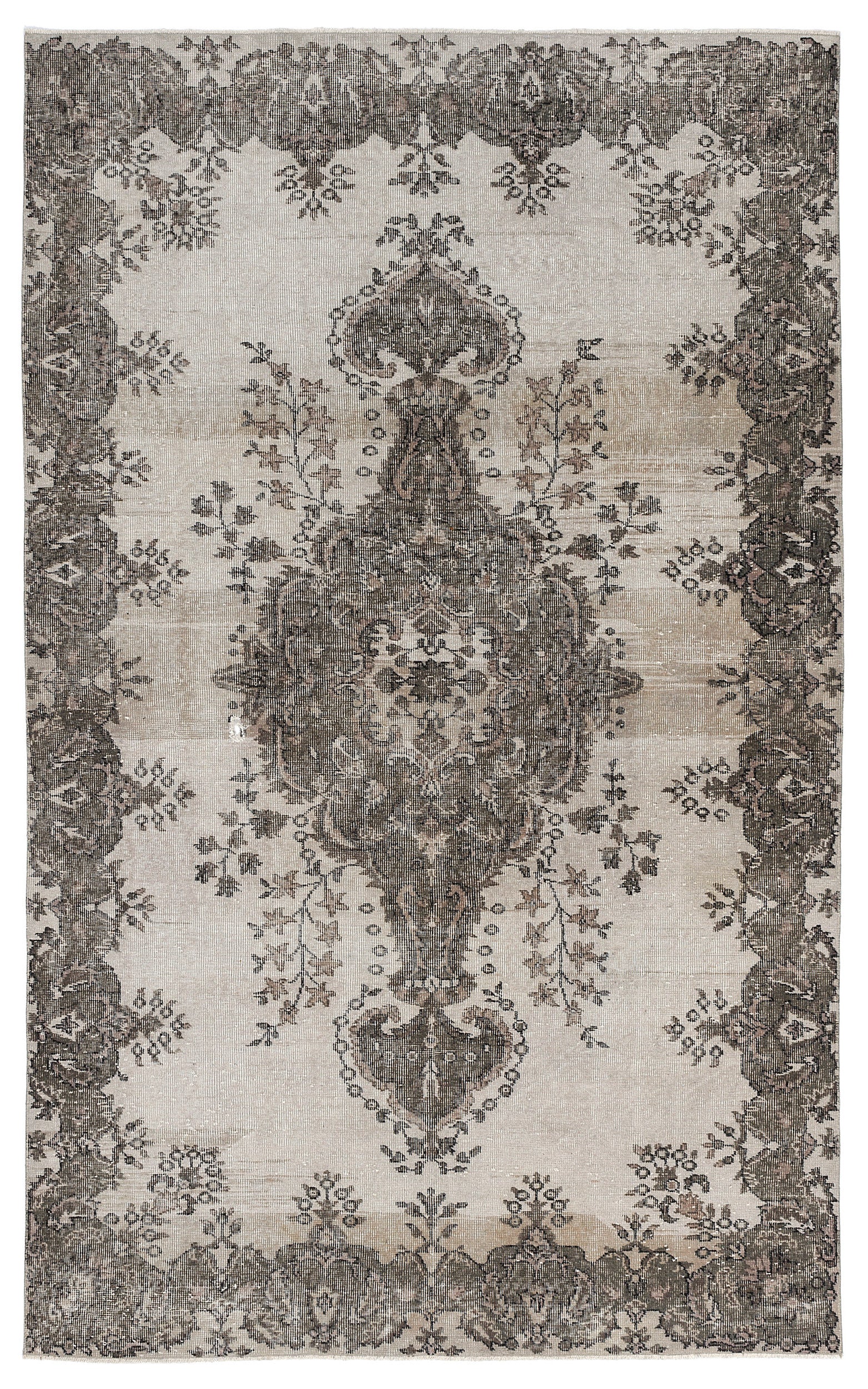 Traditional Design Natural Aged Vintage Rug 5'9'' x 9'5'' ft 176 x 286 ...