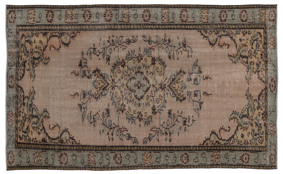 Naturel Over Dyed Vintage Rug 5&#39;5&#39;&#39; x 8&#39;11&#39;&#39; ft 166 x 273 cm
