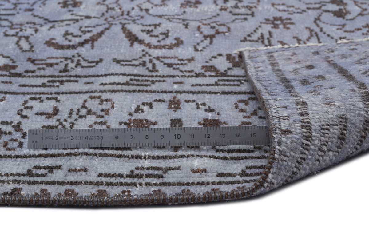 Retro Design Stone Blue Over Dyed Vintage Rug 5&#39;9&#39;&#39; x 8&#39;11&#39;&#39; ft 174 x 272 cm