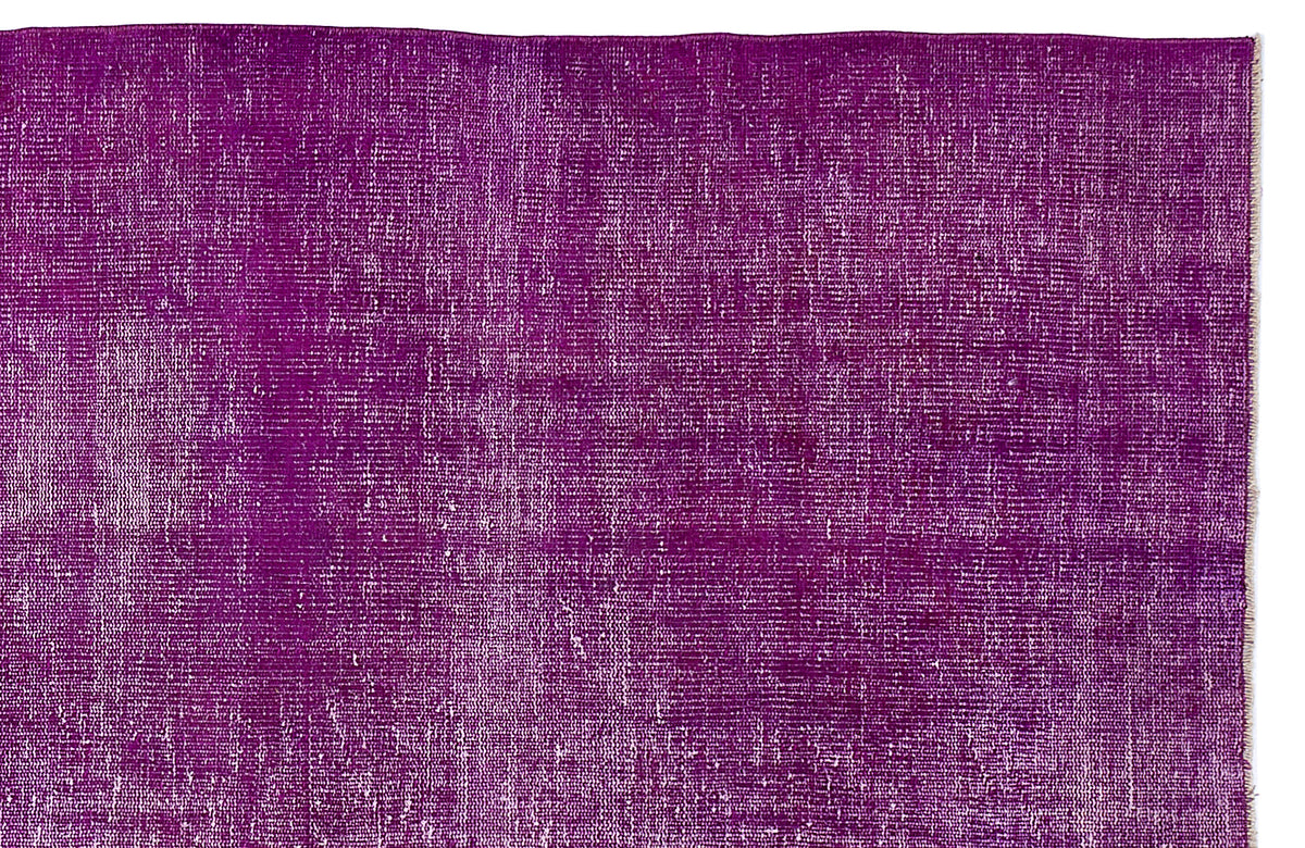 Fuchsia Over Dyed Vintage Rug 6&#39;2&#39;&#39; x 9&#39;1&#39;&#39; ft 188 x 277 cm