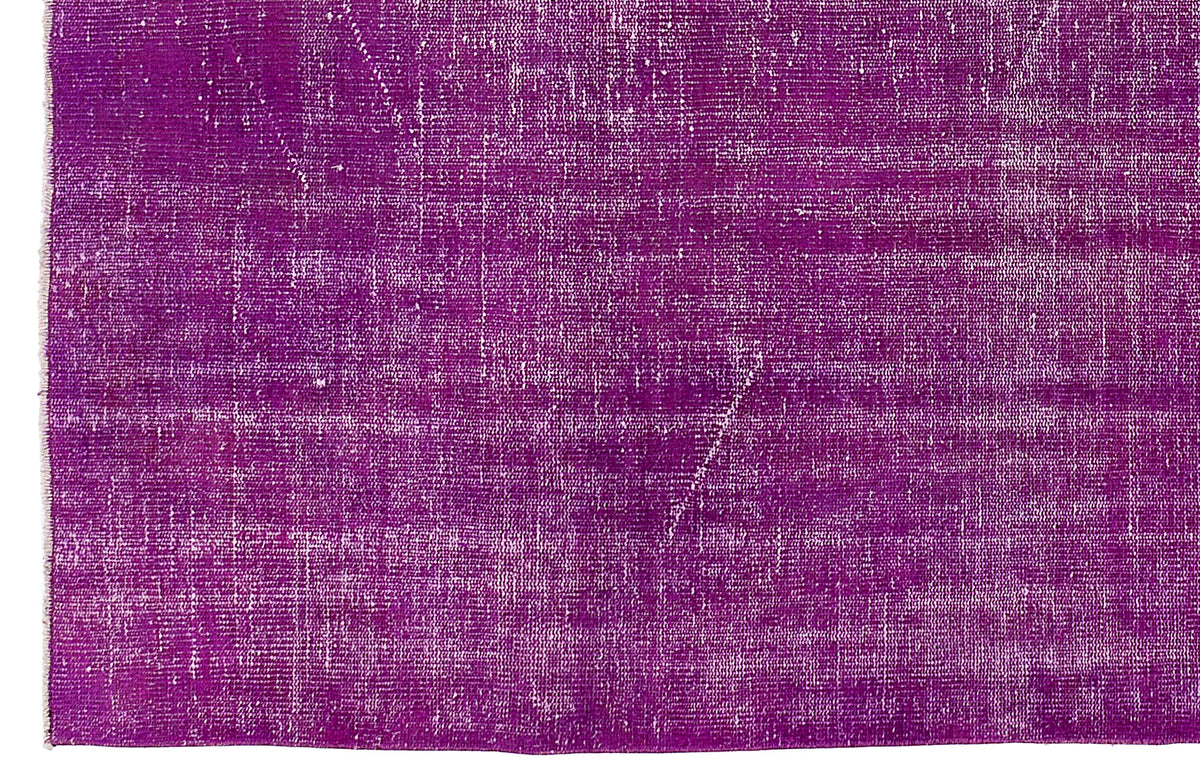 Fuchsia Over Dyed Vintage Rug 6&#39;2&#39;&#39; x 9&#39;1&#39;&#39; ft 188 x 277 cm