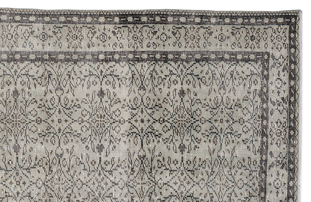 Beige Over Dyed Vintage Rug 5'5'' x 8'12'' ft 164 x 274 cm
