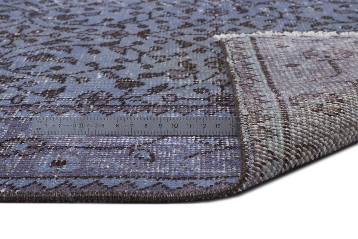 Retro Design Stone Blue Over Dyed Vintage Rug 5&#39;7&#39;&#39; x 9&#39;0&#39;&#39; ft 169 x 275 cm