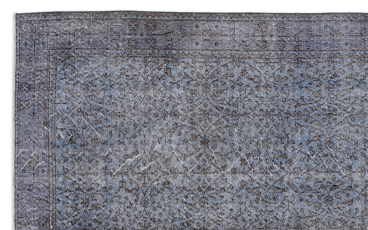 Retro Design Stone Blue Over Dyed Vintage Rug 5&#39;7&#39;&#39; x 9&#39;0&#39;&#39; ft 169 x 275 cm