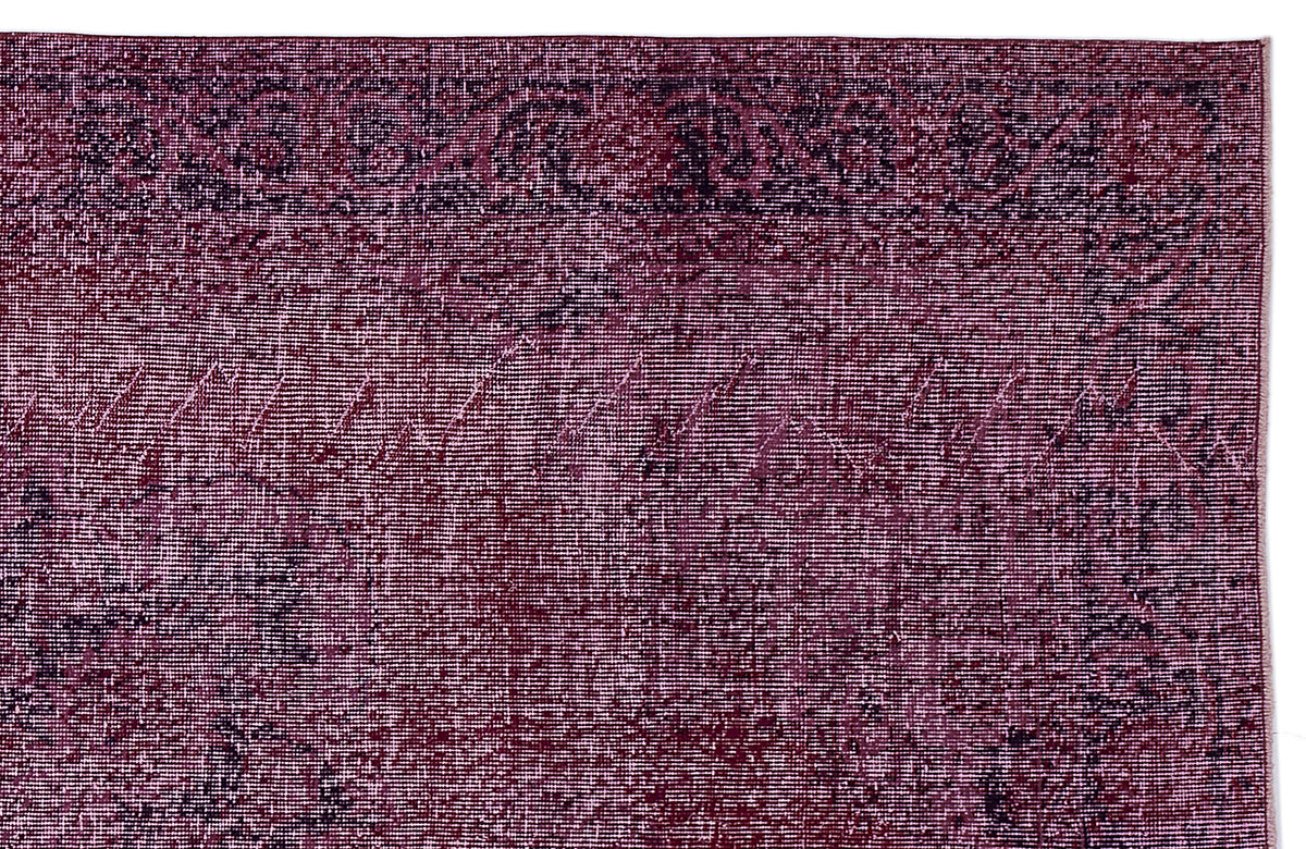 Red Over Dyed Vintage Rug 6&#39;1&#39;&#39; x 9&#39;7&#39;&#39; ft 186 x 293 cm