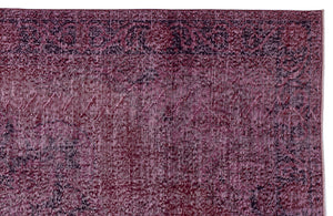 Red Over Dyed Vintage Rug 6'1'' x 9'7'' ft 186 x 293 cm