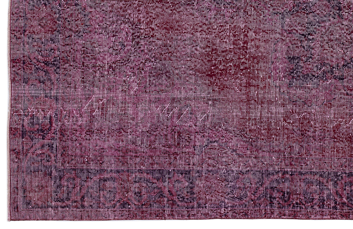 Red Over Dyed Vintage Rug 6&#39;1&#39;&#39; x 9&#39;7&#39;&#39; ft 186 x 293 cm