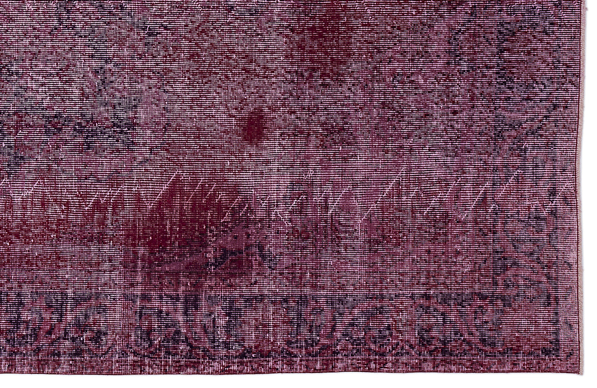 Red Over Dyed Vintage Rug 6&#39;1&#39;&#39; x 9&#39;7&#39;&#39; ft 186 x 293 cm