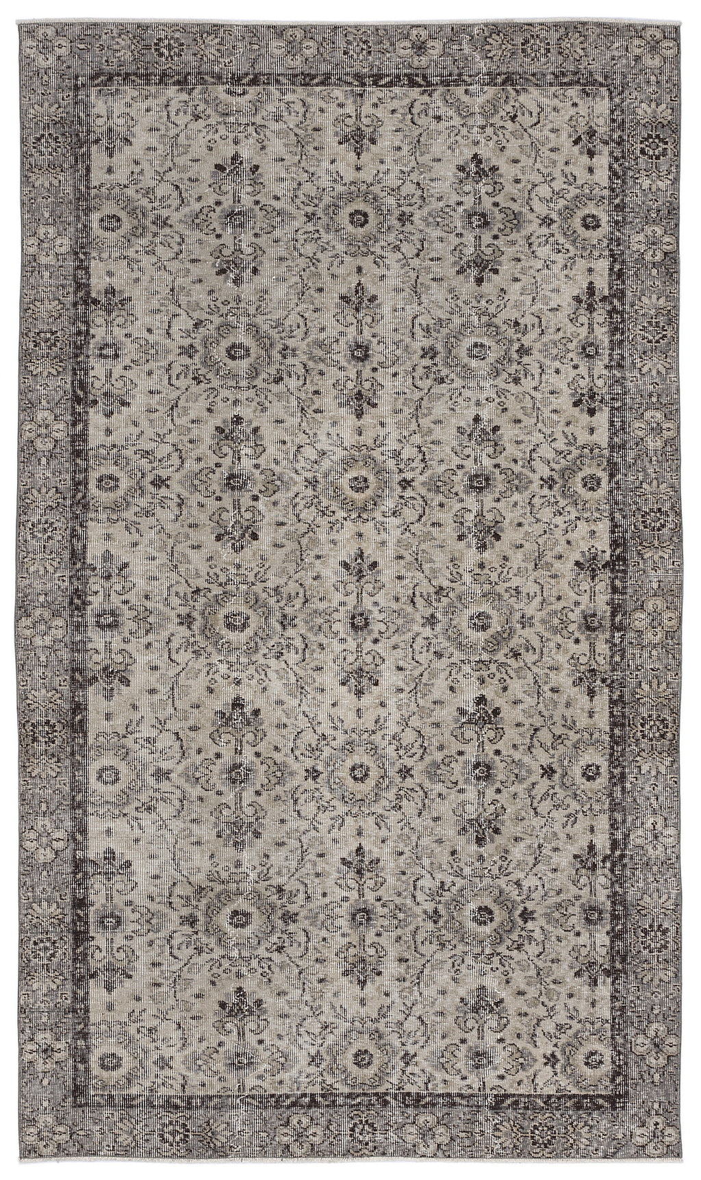 Beige Over Dyed Vintage Rug 4'10'' x 8'7'' ft 148 x 262 cm