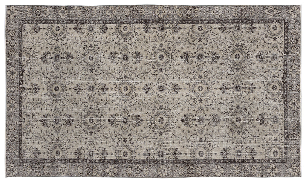 Beige Over Dyed Vintage Rug 4'10'' x 8'7'' ft 148 x 262 cm