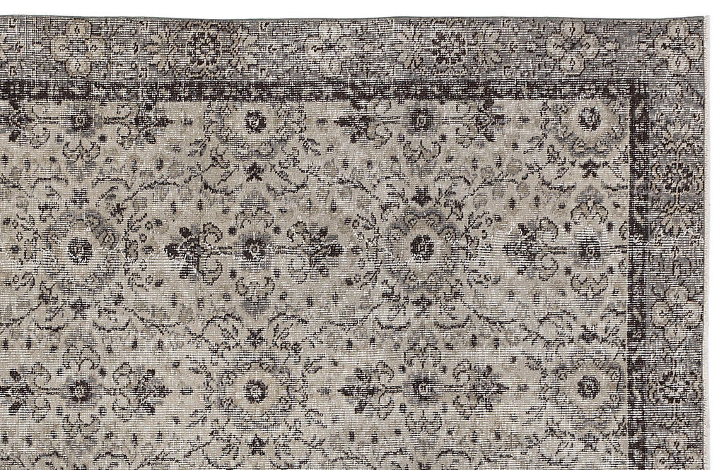 Beige Over Dyed Vintage Rug 4'10'' x 8'7'' ft 148 x 262 cm