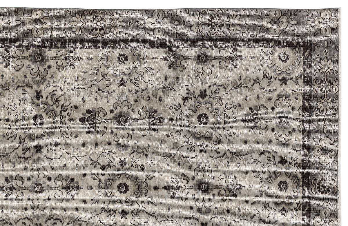 Beige Over Dyed Vintage Rug 4&#39;10&#39;&#39; x 8&#39;7&#39;&#39; ft 148 x 262 cm