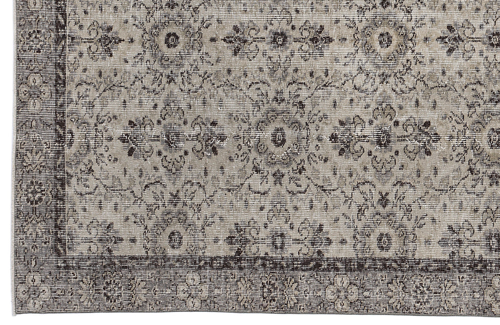 Beige Over Dyed Vintage Rug 4'10'' x 8'7'' ft 148 x 262 cm