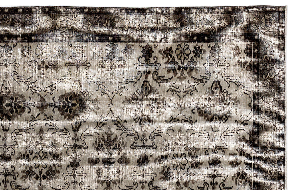 Beige Over Dyed Vintage Rug 4'12'' x 8'1'' ft 152 x 246 cm