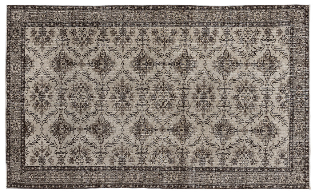 Beige Over Dyed Vintage Rug 4'12'' x 8'1'' ft 152 x 246 cm