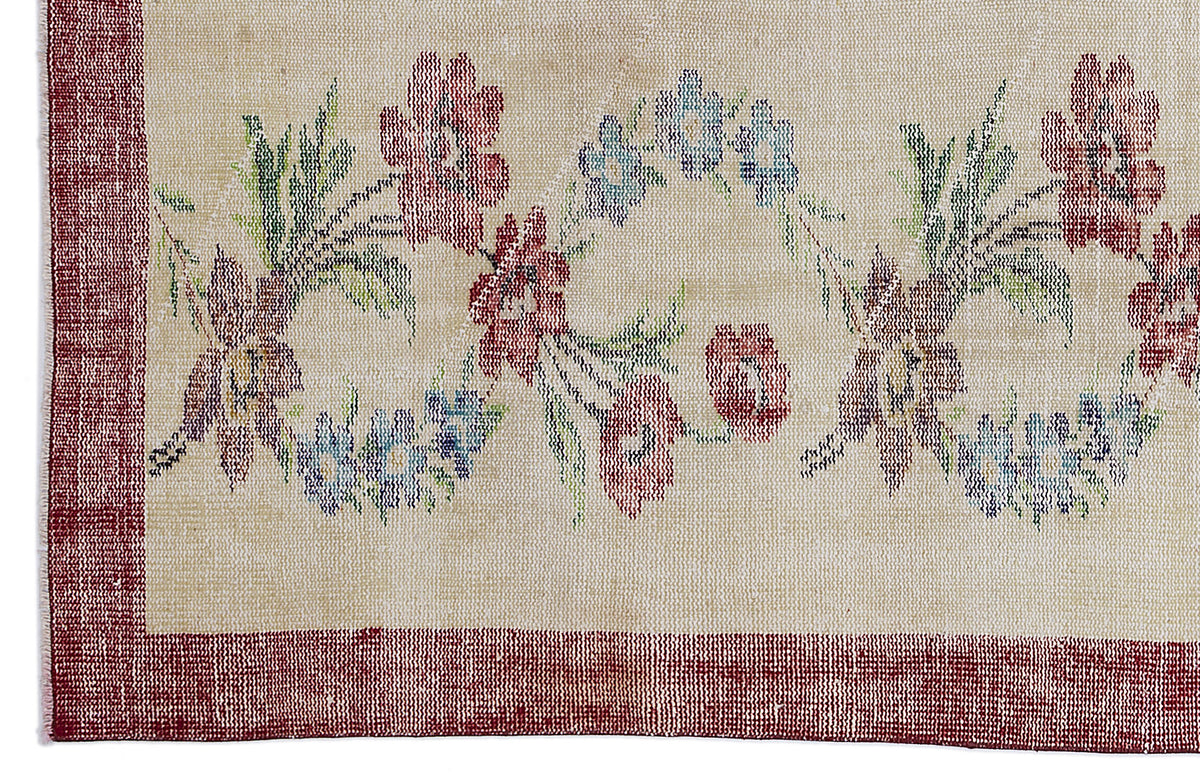 Retro Over Dyed Vintage Rug 5&#39;7&#39;&#39; x 8&#39;8&#39;&#39; ft 169 x 264 cm