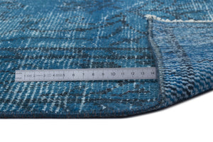 Turquoise  Over Dyed Vintage Rug 5'12'' x 9'5'' ft 182 x 287 cm