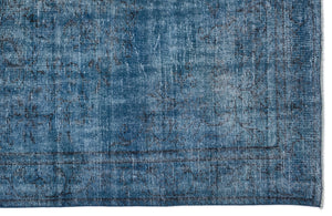 Turquoise  Over Dyed Vintage Rug 5'12'' x 9'5'' ft 182 x 287 cm