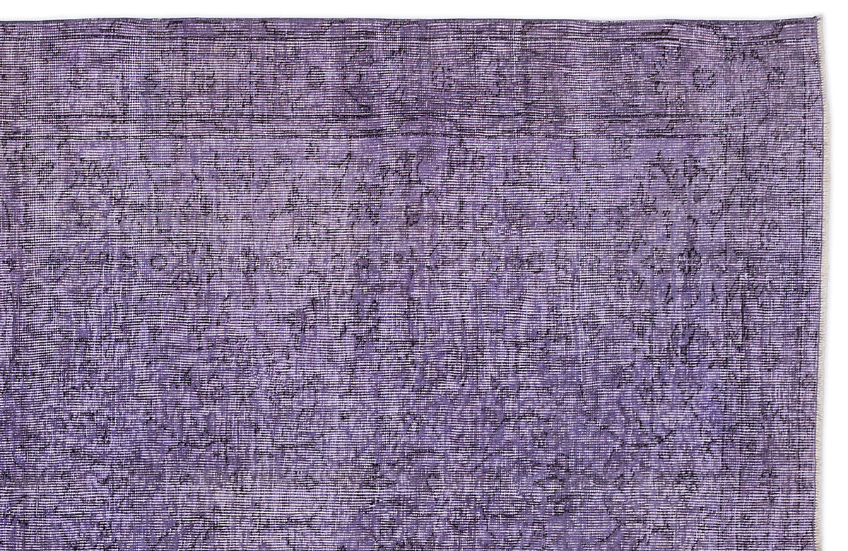 Purple Over Dyed Vintage Rug 5&#39;1&#39;&#39; x 8&#39;9&#39;&#39; ft 154 x 266 cm