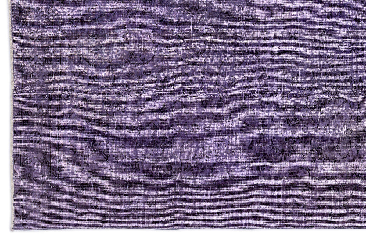 Purple Over Dyed Vintage Rug 5&#39;1&#39;&#39; x 8&#39;9&#39;&#39; ft 154 x 266 cm