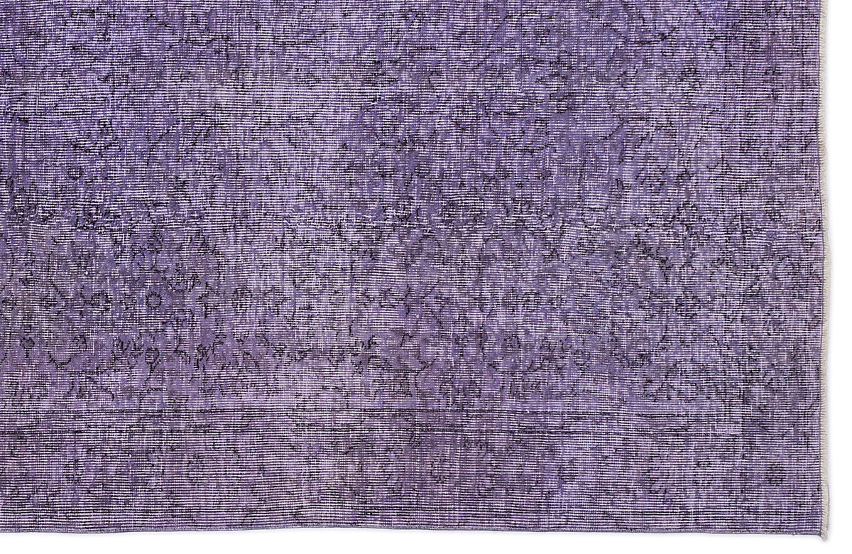Purple Over Dyed Vintage Rug 5&#39;1&#39;&#39; x 8&#39;9&#39;&#39; ft 154 x 266 cm