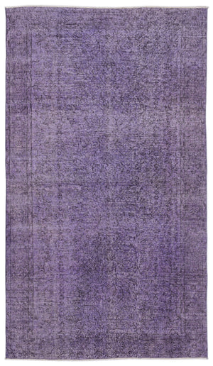 Purple Over Dyed Vintage Rug 5'1'' x 8'9'' ft 154 x 266 cm