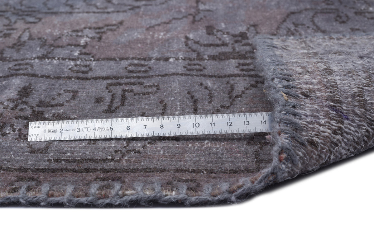 Gray Over Dyed Vintage Rug 6&#39;0&#39;&#39; x 9&#39;4&#39;&#39; ft 183 x 285 cm