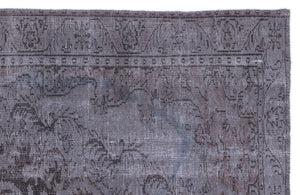 Gray Over Dyed Vintage Rug 6'0'' x 9'4'' ft 183 x 285 cm