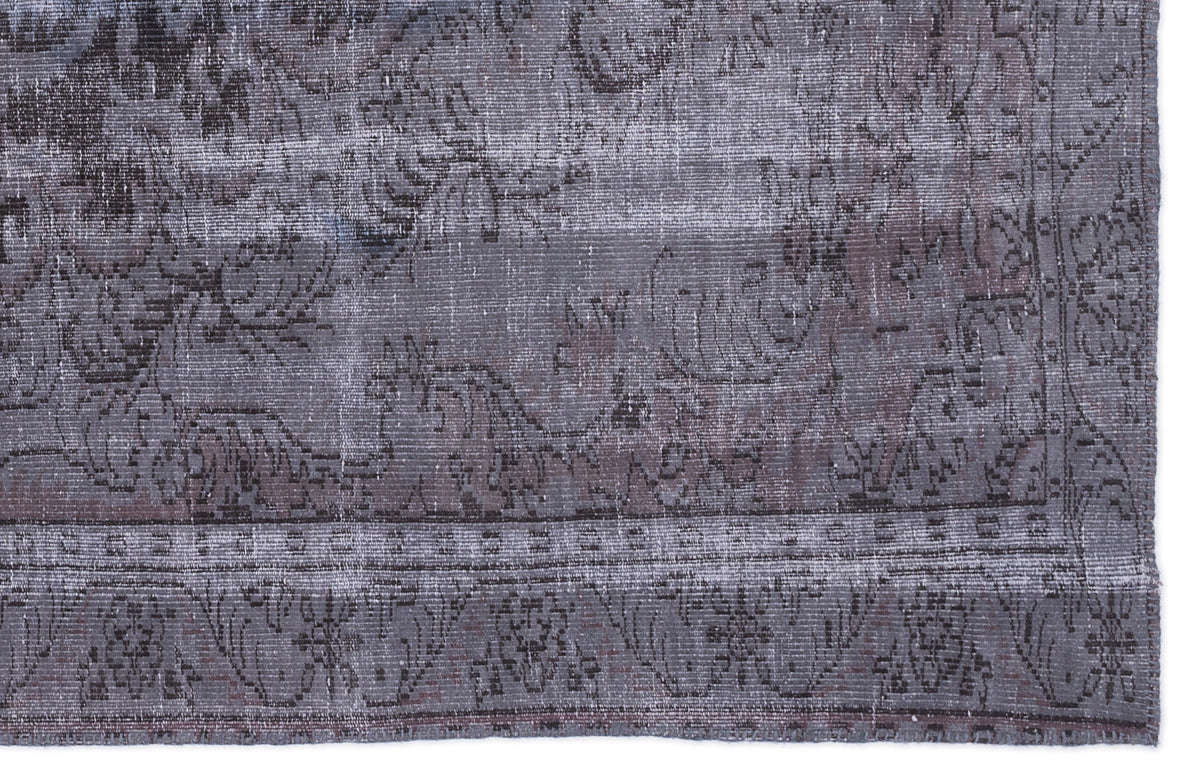 Gray Over Dyed Vintage Rug 6&#39;0&#39;&#39; x 9&#39;4&#39;&#39; ft 183 x 285 cm