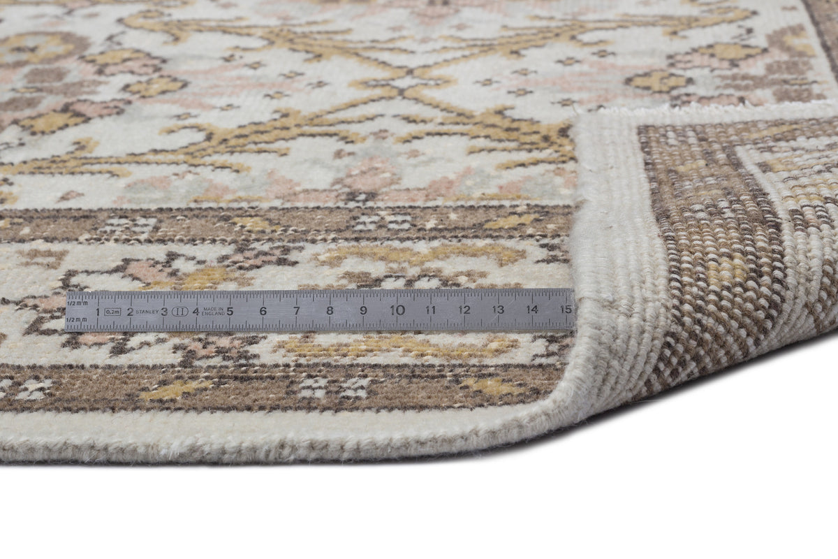 Beige Over Dyed Vintage Rug 6&#39;3&#39;&#39; x 9&#39;9&#39;&#39; ft 190 x 297 cm