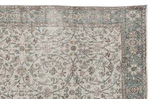 Beige Over Dyed Vintage Rug 5'6'' x 9'10'' ft 167 x 300 cm