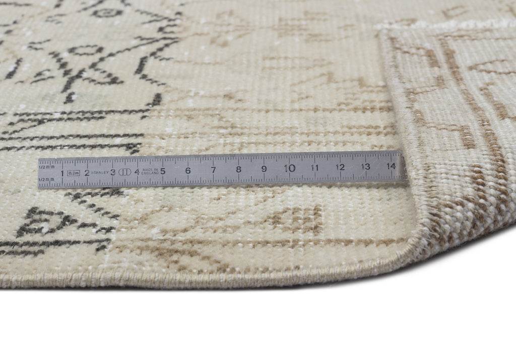 Beige Over Dyed Vintage Rug 6'3'' x 9'7'' ft 190 x 293 cm