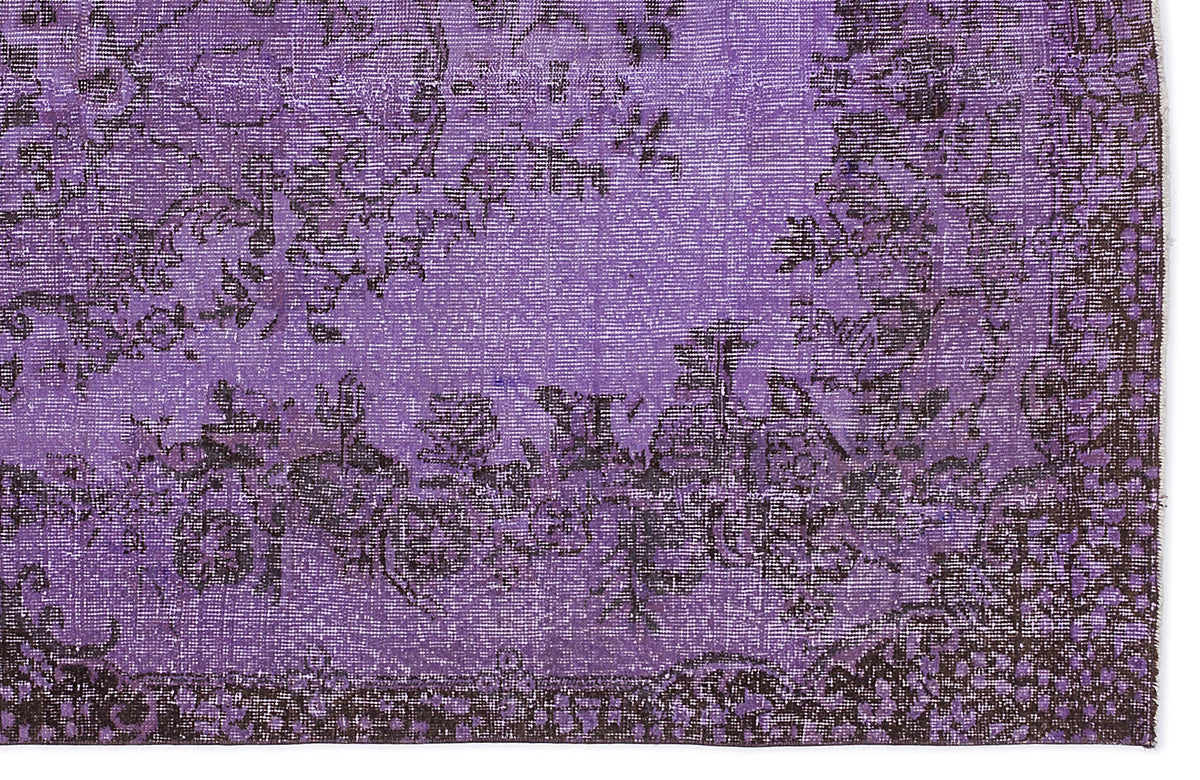 Purple Over Dyed Vintage Rug 5&#39;3&#39;&#39; x 9&#39;1&#39;&#39; ft 160 x 277 cm