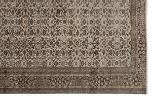 Brown Over Dyed Vintage Rug 6'3'' x 9'2'' ft 190 x 280 cm