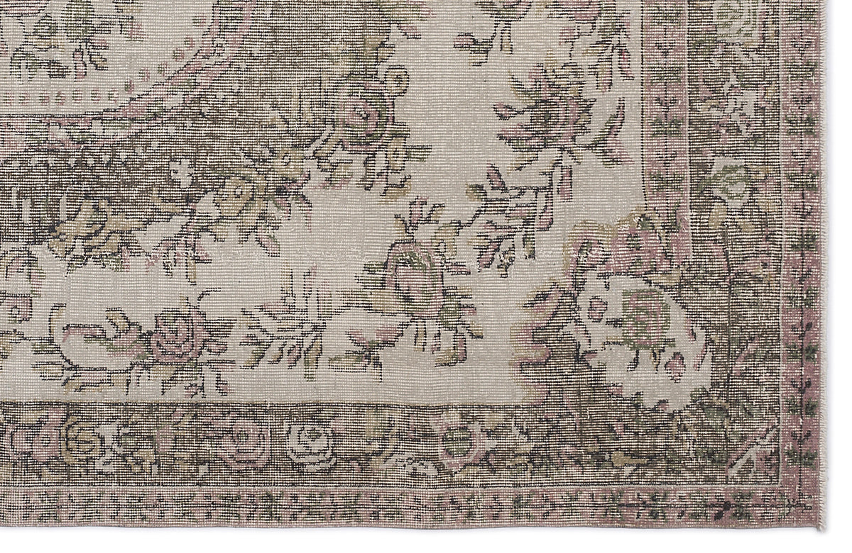 Naturel Over Dyed Vintage Rug 5&#39;10&#39;&#39; x 9&#39;5&#39;&#39; ft 178 x 288 cm