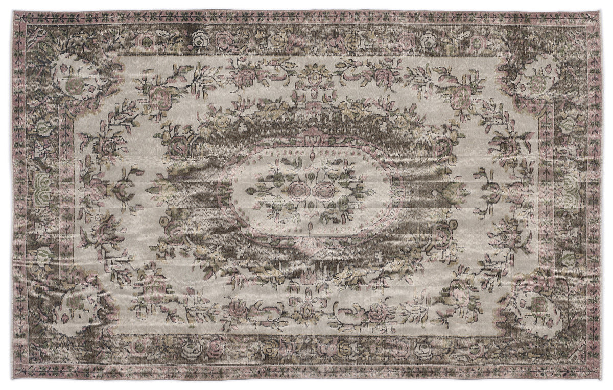Naturel Over Dyed Vintage Rug 5&#39;10&#39;&#39; x 9&#39;5&#39;&#39; ft 178 x 288 cm