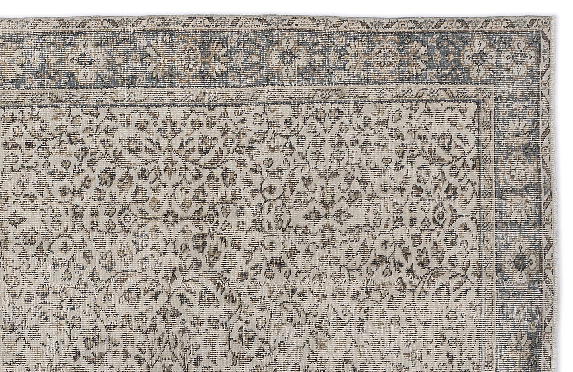 Naturel Over Dyed Vintage Rug 5'12'' x 9'7'' ft 182 x 291 cm