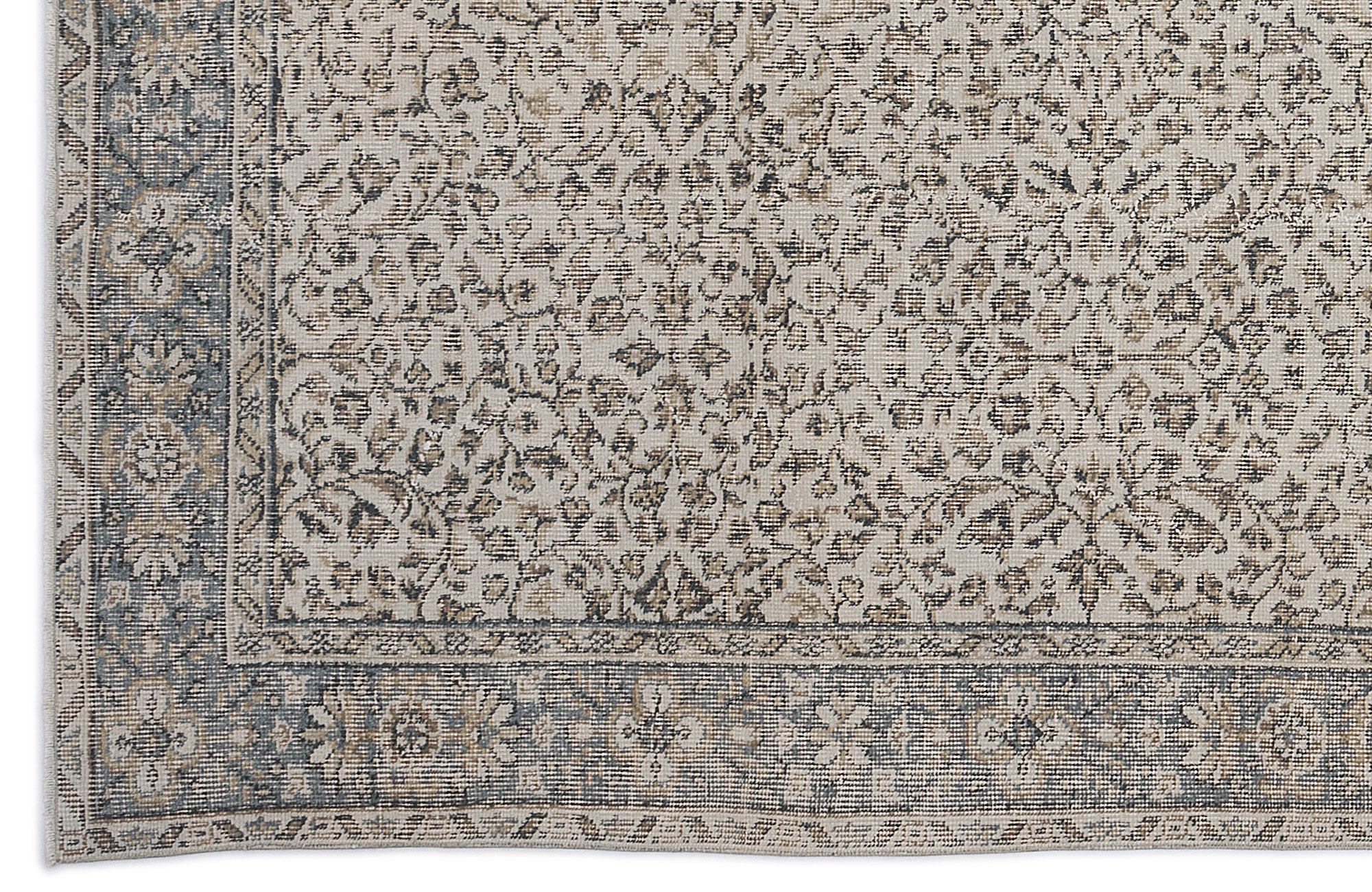 Naturel Over Dyed Vintage Rug 5'12'' x 9'7'' ft 182 x 291 cm