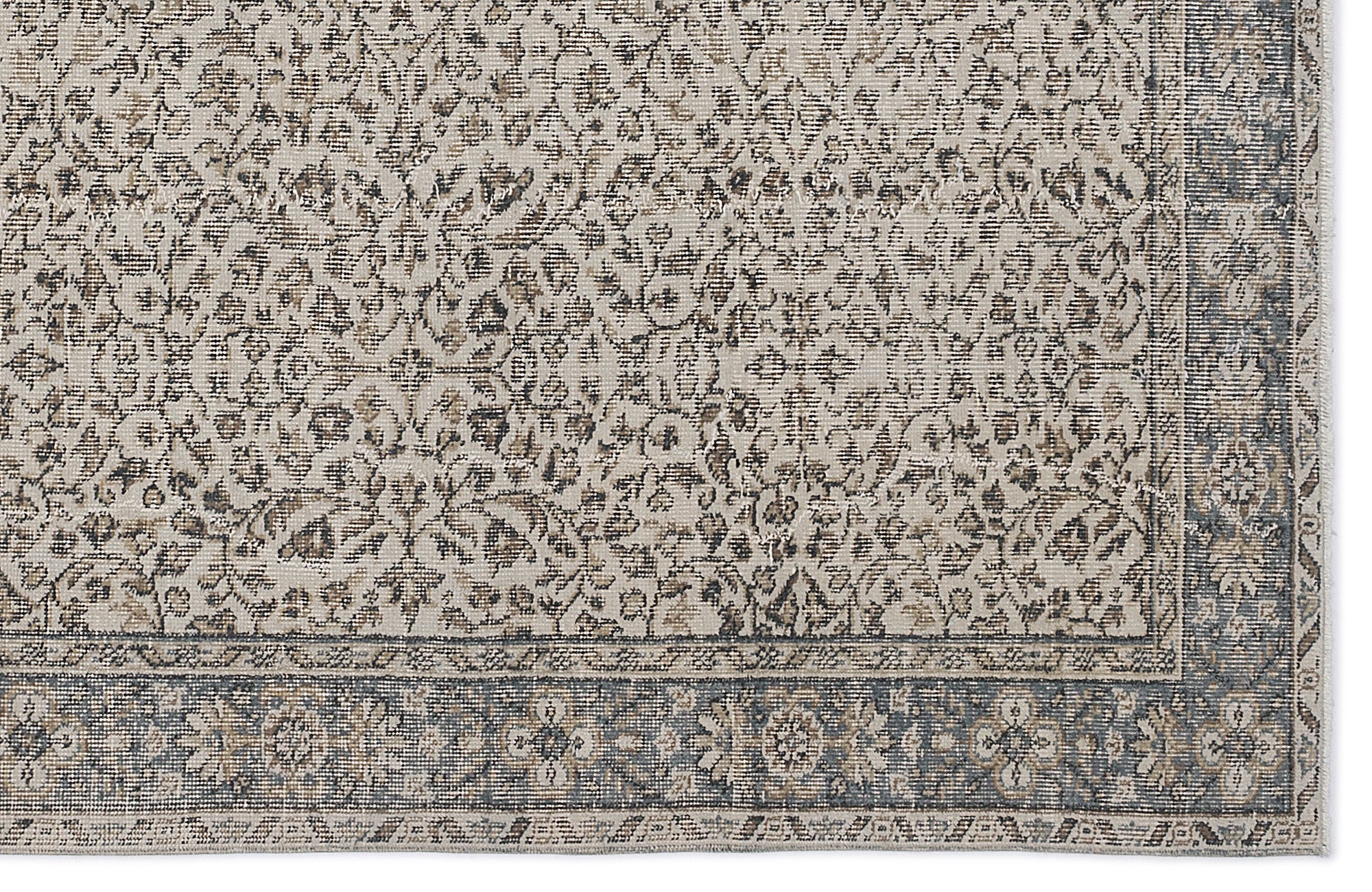 Naturel Over Dyed Vintage Rug 5'12'' x 9'7'' ft 182 x 291 cm