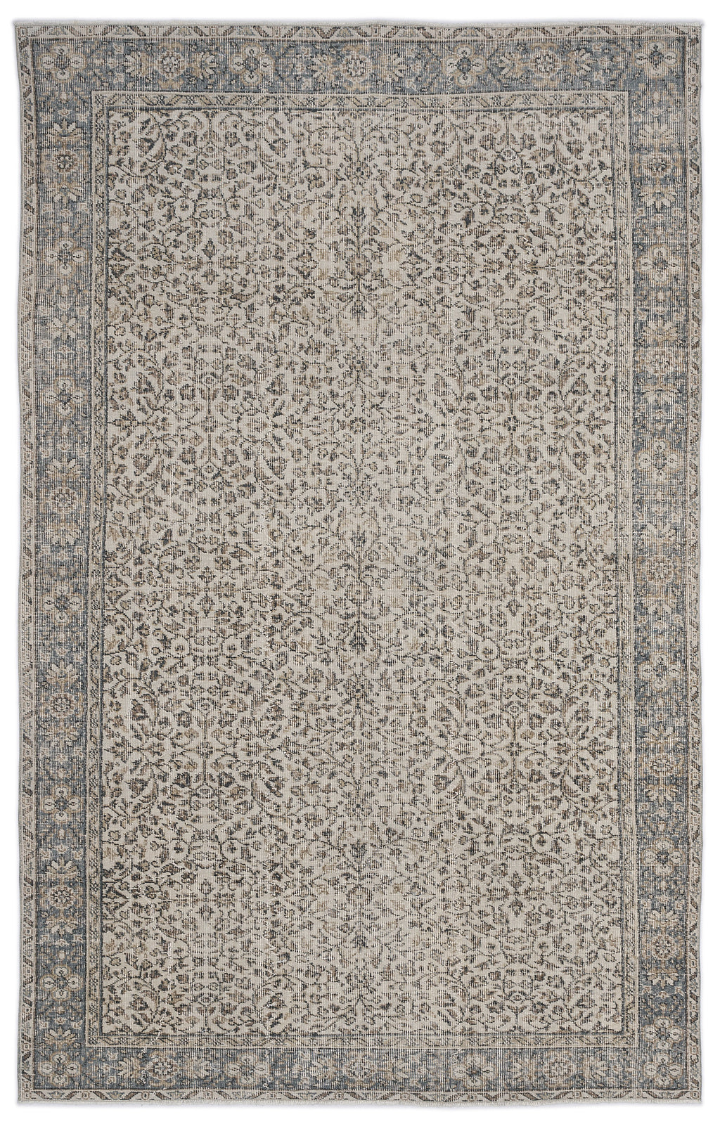 Naturel Over Dyed Vintage Rug 5'12'' x 9'7'' ft 182 x 291 cm