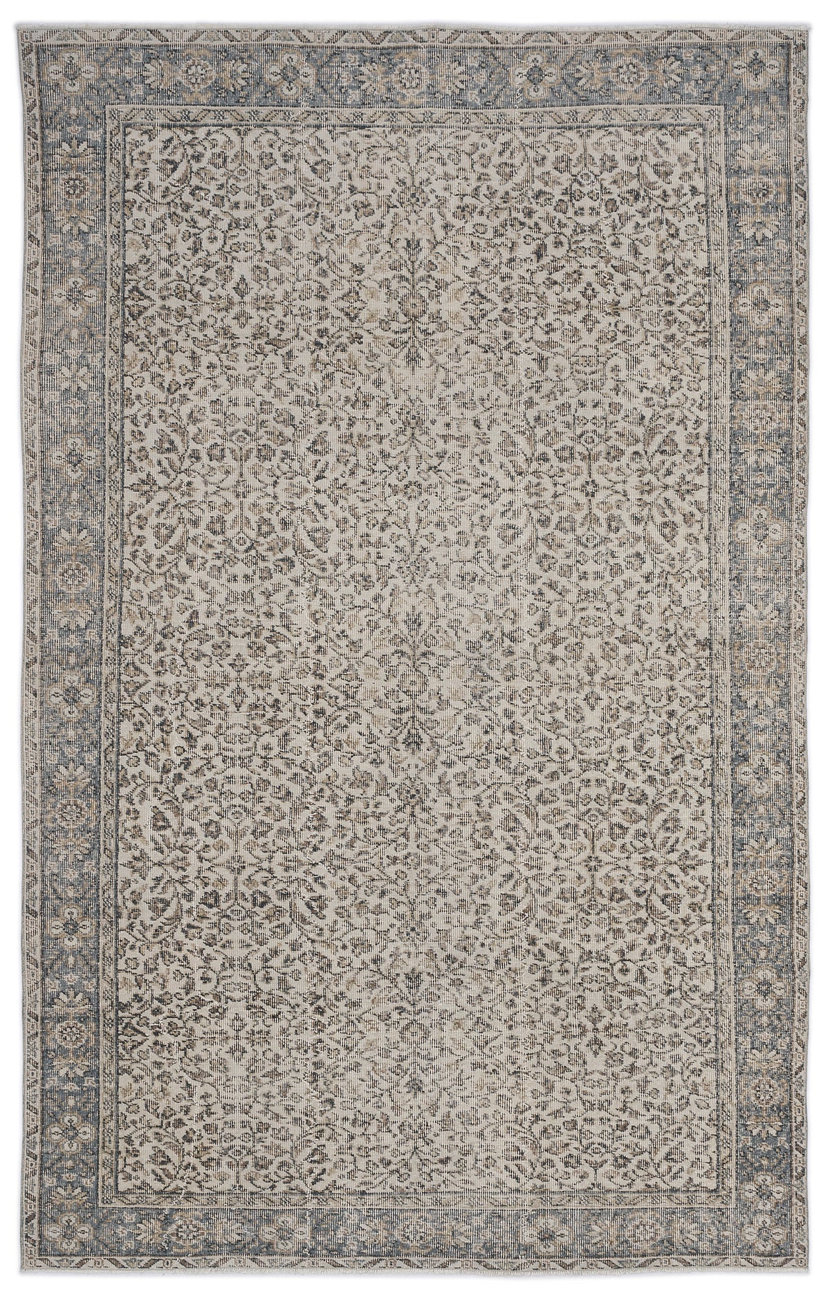 Naturel Over Dyed Vintage Rug 5&#39;12&#39;&#39; x 9&#39;7&#39;&#39; ft 182 x 291 cm