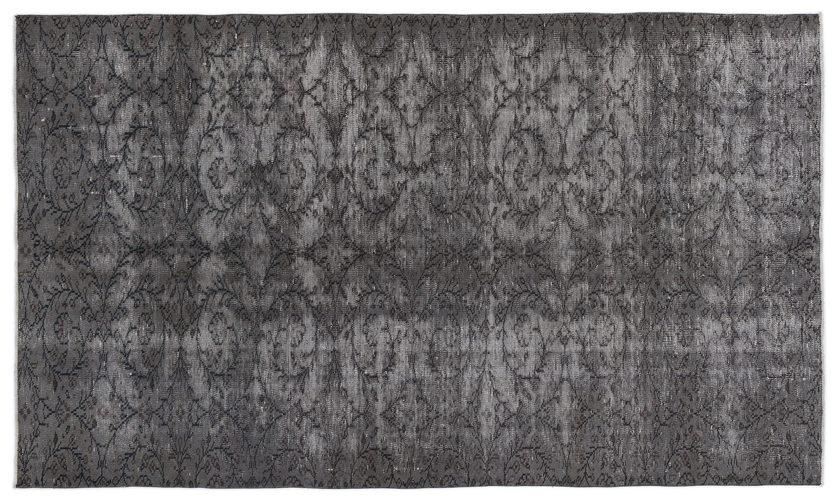 Gray Over Dyed Vintage Rug 5&#39;4&#39;&#39; x 9&#39;1&#39;&#39; ft 162 x 278 cm